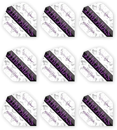 Snakebite World Champion Edition White Hardcore Flights (3 Sätze pro Packung)
