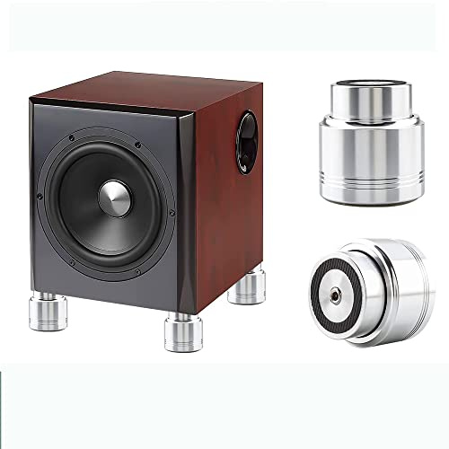 Brollitest 4pcs Aluminium Lautsprecher Absorber Füße Maglev Isolation HiFi Audio Stoßdämpfer Fuß Lautsprecher Ständer(5350)