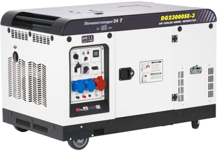 Pro-Lift-Werkzeuge Silent Diesel Stromaggregat 20kVA 230V 400V 18kW Stromerzeuger ATS AVR 18000W Notstromaggregat DG23000SE3F 02825