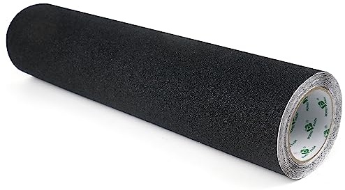 BOMEI PACK 500mmx5m Schwarz Antirutsch Klebeband Streifen mit Selbstklebend, Treppe Stufen Band Kleber Rutschfest Klebeband, Hohe Traktion Pad für Bodenbelag