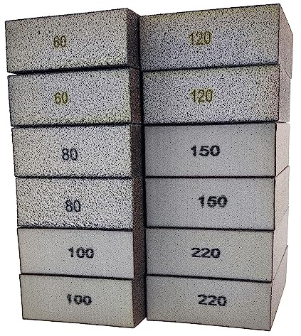 12er Set Schleifschwamm je 2 x 60, 80, 100, 120, 150, 220
