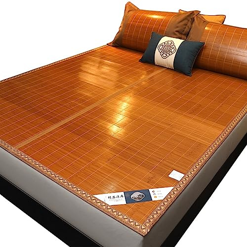 Colchoneta Para Bamboo Colchón, Esterilla De Bambú Para Dormir Plegable Y Refrescante, 190/195/200/220cm Estera De Dormir De Verano Suave Y Transpirable Para Casa Escuela Dormitorio ( Size : 195x135cm