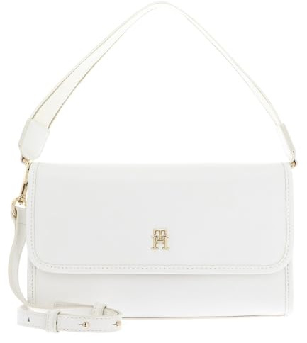 Tommy Hilfiger Damen Th Monotype Shoulder Bag Tasche, Ecru