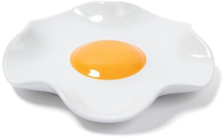 Fried Egg Ceramic Spoon Rest for stove top and kitchen counter | Large and Dishwasher-Safe Sponge holder | Home & kitchen decor | Kitchen Gifts for women | House warming gifts new home