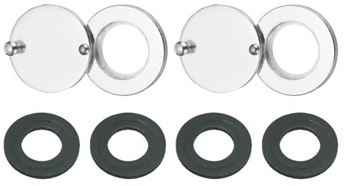 PATIKIL 5/8 Peephole Cover,Rotating Door Viewer Peephole Privacy Cover with Self-Adhesive Tool for Home Apartment Hotel Security,Bright Chrome 2pcs
