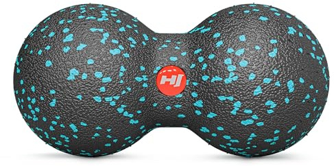 Hop-Sport Doppelter Massageball EPP HS-D008MB Durchmesser 80mm Faszien-Ball zur Triggerpunkttherapie und Selbstmassage (Blau)