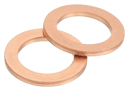 QUARKZMAN M12 Rondelle Piatte, 40pz Rondella Piana ad Anello in Rame 18mm OD Ring Guarnizione Tenuta in Metallo per Viti Bulloni Dadi