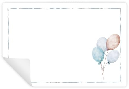 Logbuch-Verlag 25 Geschenkaufkleber Luftballons Etiketten zum Beschriften Geburtstag Geschenke Aufkleber Namen 7,4 x 5,2 cm