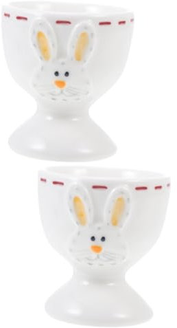 COLLBATH 2stücke Kreativer Eierbecher Aus Hitzebeständigem Keramik Für Frühstück Niedliches Cartoon-Design Praktisches Küchenaccessoire Für Alltag Für Aufbewahrung Von Eiern