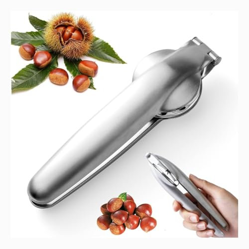 maryse Taglia Castagne in Acciaio,Pinza per Castagne,Clip per Castagne, Taglia Castagne a Croce in Acciaio Inossidabile,Taglio Preciso e Sicuro per Castagne Perfette