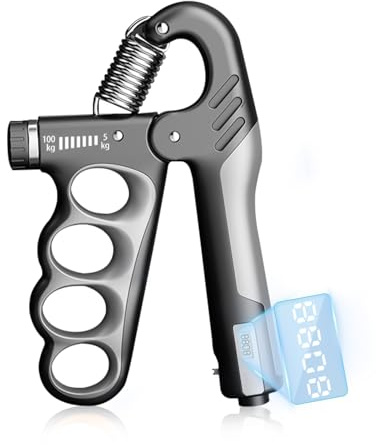 Handtrainer Unterarmtrainer, 2025 Neu Finger Griffstärker mit Elektronische Zählfunktion, Grip Strength Trainer Einstellbarer Widerstand 5-100kg Grip Griffkraft Trainer für Den Muskelaufbau