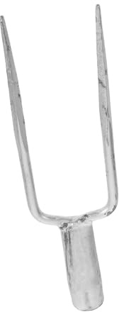 YARNOW Forca da Giardino in Acciaio a 2 Punte Testa della Forcella Sostituibile per Manico 35 CM Utensile Manuale per Coltivazione Terreno Rastrellamento Letame e Aiuole Attrezzo
