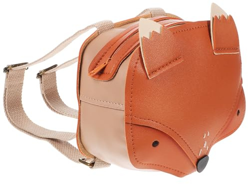 Abaodam Fuchs Kleiner Rucksack für Mädchen und Teenager Leichter Pu Rucksack mit Reißverschluss Verstellbare Schultergurte Lässiger Kinderrucksack für Freizeit und Reisen