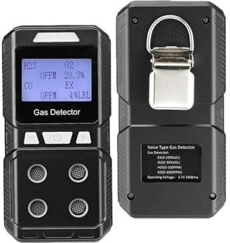 Detector De Gas Portátil 4 En 1 EX O2 H2S CO, Monitor Multigas De Alta Precisión, Analizador De Calidad del Aire For El Trabajo Y El Hogar. Interior/Exterior