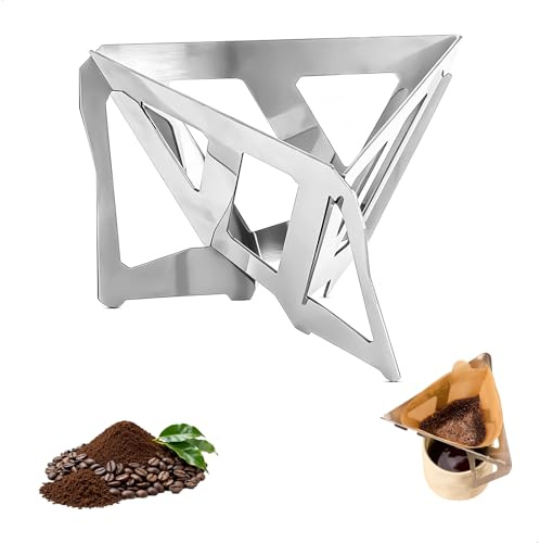 Kaffefilterhållare, vikbar kaffefilter, avtagbart kaffefilter, vikbar sil för manuell kaffeförberedelse, kaffefilter för camping och resor