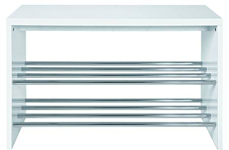 HAKU Möbel Schuhregal - Bank für Schuhe in weiß, Breite 81 cm