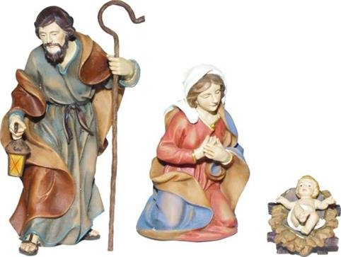Krippenfiguren Heilige Familie 3tlg, für 8cm Figuren, handbemalen