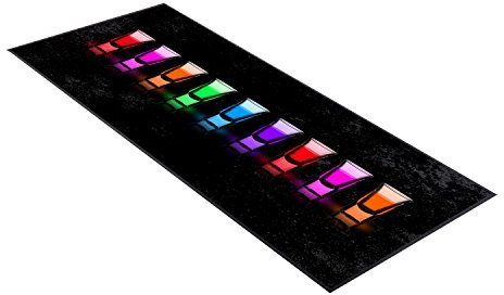L&S PRINTS FOAM DESIGNS Tapis de Bar Multicolore avec Motif Shots - Excellente idée Cadeau pour la Maison, Un Bar, Un Magasin, Un Cocktail, Une fête, Une publicité
