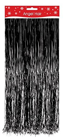 The Home Fusion Company Decorazione Natale Angelo Capelli Decorazione Lametta Bianco Rosso Argento Oro - Nero