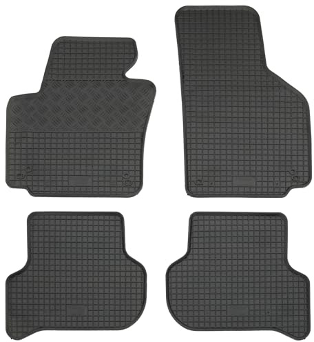 AD Tuning Gummifußmatten Set 4-teilig für Seat Altea + XL + Toledo (2005-) | für VW Golf Plus (2003-2014) - Passgenau, Allwetter-Automatten, wasserdicht, rutschfest, pflegeleicht, robust, langlebig