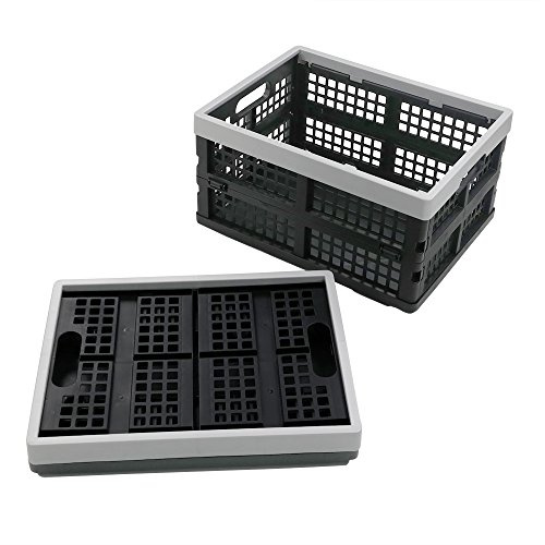 Doryh 16-Liter Collapsible Storage Crates/Folding Milk Basket, Set of 2