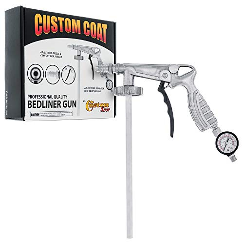 Custom Coat Professional Quality Bedliner Application Gun with Regulator - Fits 1 Liter U-Pol Raptor Bottles