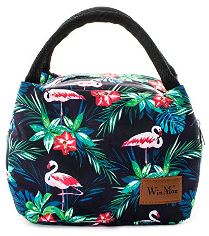 winmax Kühltasche Klein Leicht Lunch Tasche Isoliertasche zur Arbeit Schule Faltbar Wasserdicht hohe dichte Linning 6,5L Flamingo