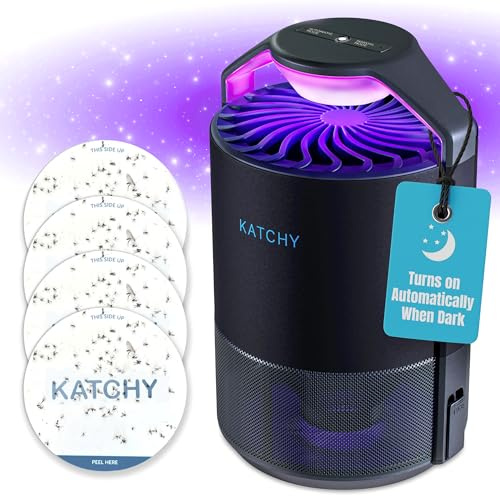 Katchy Piège à Insectes d'intérieur Automatique – Tueur Auto-activant pour moustiques, moucherons, Mites, Mouches à Fruits – Piège Non Zapper pour l'intérieur de Votre Maison – Attrapez Les Insectes