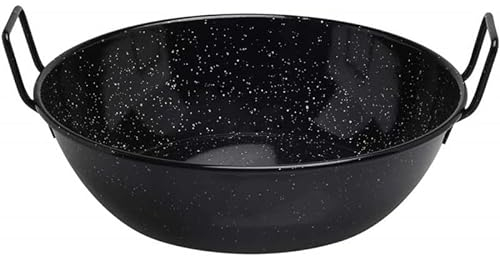 Metaltex - Sarten Honda Esmaltada, Acero Esmaltado. Color Negro 28 cm