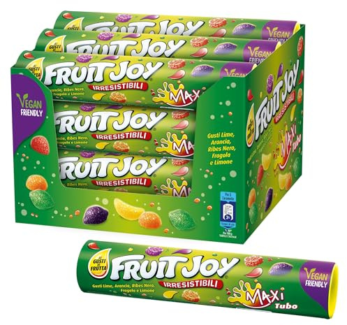 FRUIT JOY Original Caramelle Gommose alla Frutta Assortite, 12 Tubi da 125g (1,5kg)