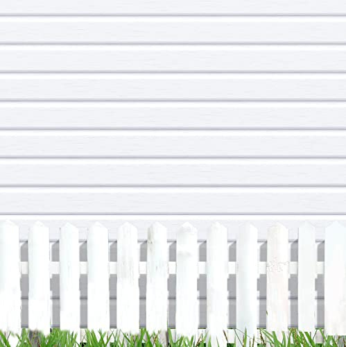Stick & Go Repositionable Self Adhesive Dolls House Wallpaper 1:24 Scale (Set of 4 Sheets) - Clapboard White - No. 189