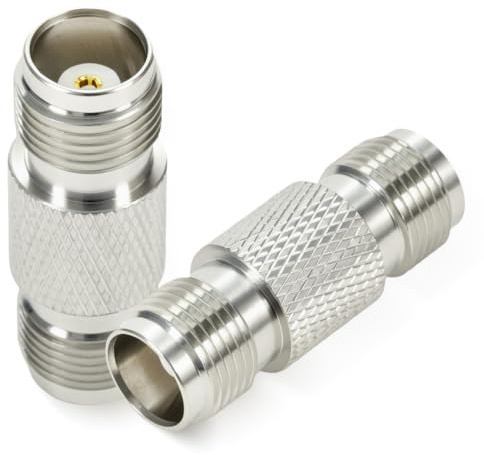 Fohevers 2 Pcs TNC Female to TNC-Female RF Coaxial Coax Antenna Adapter Connector Waterproof Connector for RG58 RG142 Coaxial Cable
