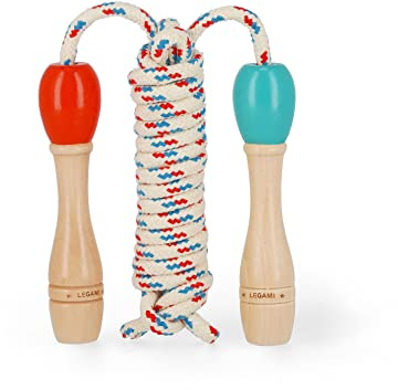 Legami - Springseil, Holzgriffe, verstellbares Seil, L 300 cm