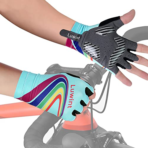 Luwint Sport Gloves for Kids 3-5, Breathable Children Cycling Gloves Boys Girls 3 4 5 Years Gym Gloves for Biking Exercising Running Training Fitness