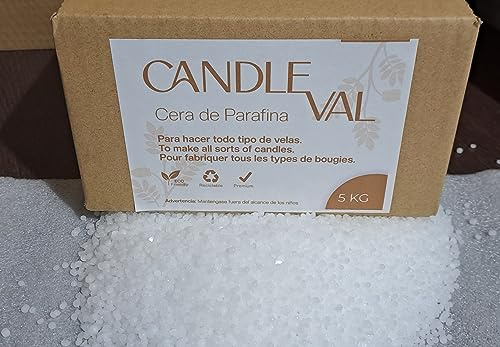 CANDLEVAL 5 KG PARAFINA Premium Ideal para MOLDES y Frascos Fusion 56/58