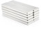 10 imanes de neodimio fuertes, rectangulares, plateados, para cocinas, pizarras blancas, frigoríficos, 40 x 10 x 3 mm