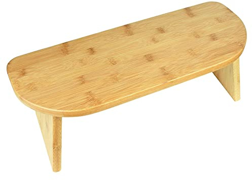 Samnuerly Faltbare Meditationsbank aus Holz, aus Bio-Bambus, stabile Gebetsbank mit Tragetasche, perfekt für tiefere und längere Meditation