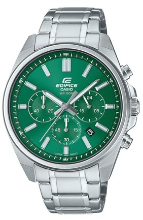 Casio Edifice Chronograph Date Indicator Watch EFV650D, Green, EFV-650D-3AVCR
