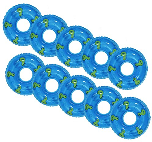 BESTonZON 20pcs Inflatable Pool Toys for Boys and Girls Mini Swimming Ring Props Cartoon Swim Rings Models Material Mini House Decor Adorable Swim