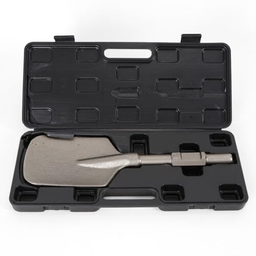 Ciseau à Bêche Burin à Argile Burin de Démolition Marteau Piqueur 40 Cr en Acier Chromé 30 x 440 x 135 mm pour Marteau Bêche la Pelle