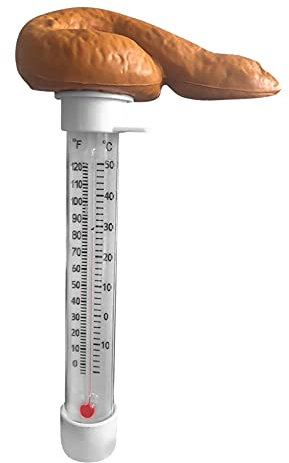 Kaxenig Pool Thermometer, Floating Water Thermometer, Swimming Pool Thermometer, Poop-Shaped Prank, 0-50°C (32-120°F), Digital, Indoor/Outdoor