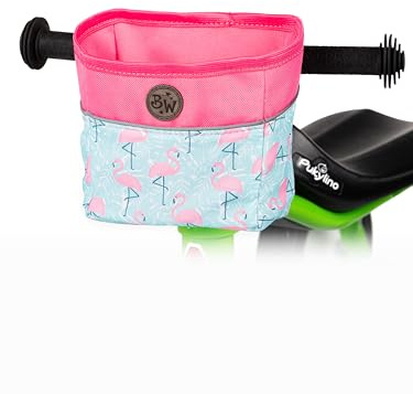 BAMBINIWELT Kinder Lenkerkorb – Tasche für Laufrad, Dreirad & Rutschfahrzeuge– für PUKYlino, WUTSCH, FITSCH & My First PUKY – wasserabweisend, robust & mit Reflektorstreifen, Farbe: Modell 25