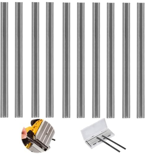 10 Stück 82mm Hobelmesser HSS, Wendemesser Hobelmesser Messer 82 x 5,5 x 1,2mm, Holz Ersatzmesser Wendeklingen für Bosch Hobel, Handhobel, Holzbearbeitungsmaschinen