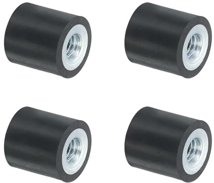 QUARKZMAN 4 Stück 10 x 10mm M4 Gummidämpfer, Multi-Typ-Gummipuffer,Schwingungsdämpfer für Motorraum und Luftkompressoren