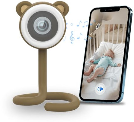 KUUS. Babyphone mit Kamera und APP 2K, Babyphone ohne Monitor WLAN mit App, Nachtlicht. Weißes Rauschen, White Noise Einschlafhilfe, BabyKamera
