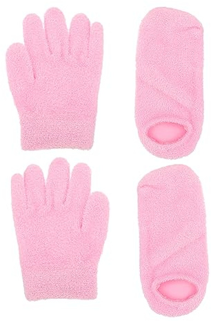 OHPHCALL 2paare Feuchtigkeitsspendende Handschuhe Für Männer Und Frauen Wiederverwendbar Zur Behandlung Trockener Rissiger Haut Rosa