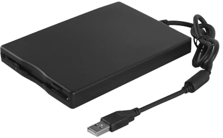 Laroal Tragbares 3,5-Zoll-USB-Diskettenlaufwerk, externes USB-Diskettenlaufwerk, 1,44 MB, Diskettenlaufwerk-Lesegerät, 3,5 Zoll, extern, für Win 98se, 7 8, Me 2000, XP, Vista, PC, OS8.6 oder höher