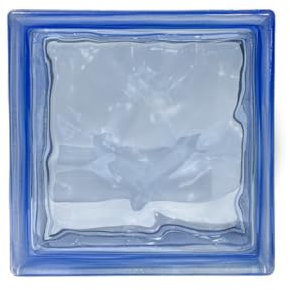 Blocco di vetro Pavese Smart Ondulato Colorato nella massa Dark Blue | Dimensione 190x190x80 mm | Euro/pza. 5,80 | Unità di vendita: una scatola da 6 pezzi.