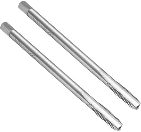 QUARKZMAN 2 Stück HSS Gewindebohrer, M7 x 1, 100mm Extra Lang Metric Gewindeschneider, Rechtsgewinde