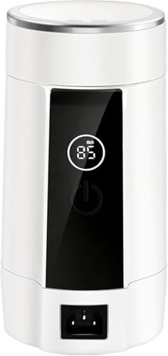 Tragbarer Wasserkocher 600W Mini 0.6L mit Tragetasche, Edelstahl, Temperatureinstellung für Kaffee und Teezubereitung auf Reisen